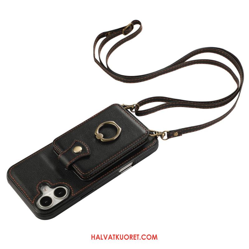 Kuori iPhone 17 Usean Kortin Pidike Ja Olkahihna Suojakuori