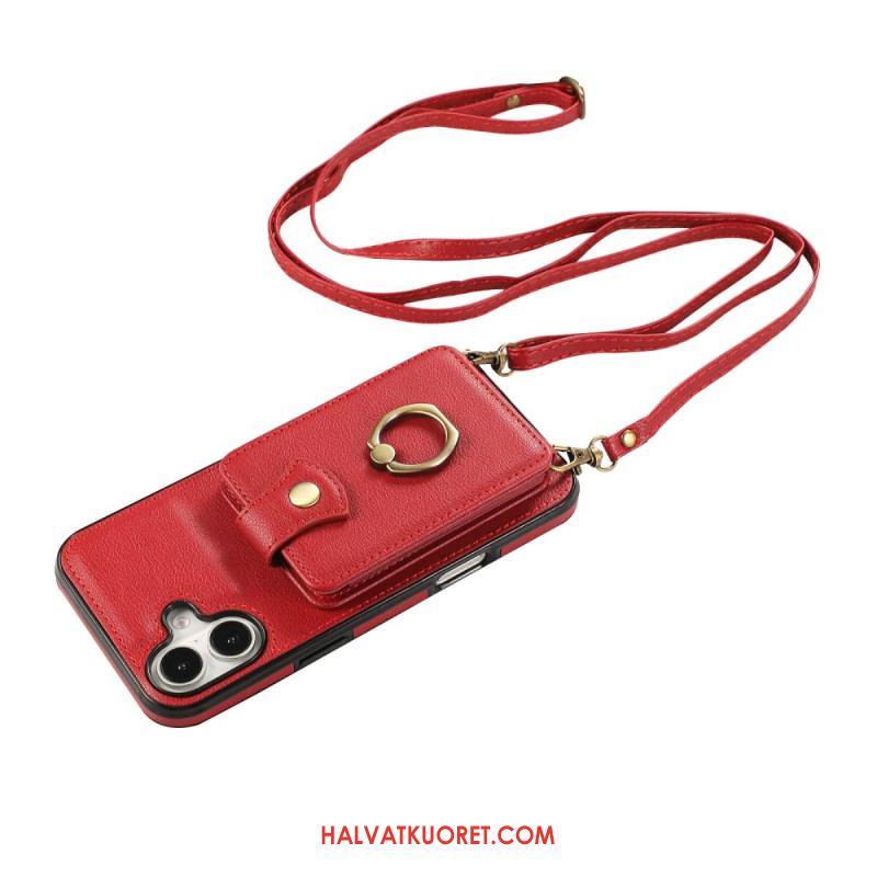Kuori iPhone 17 Usean Kortin Pidike Ja Olkahihna Suojakuori