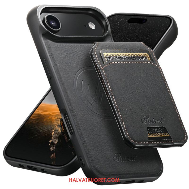 Kuori iPhone Air Magsafe-yhteensopiva Jalustan Ja Irrotettavan Korttikotelon Kanssa Suojakuori