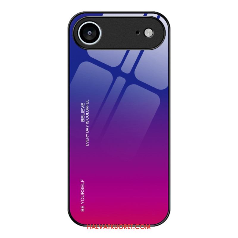 Kuori iPhone Air Ole Oma Itsesi Karkaistulla Lasilla