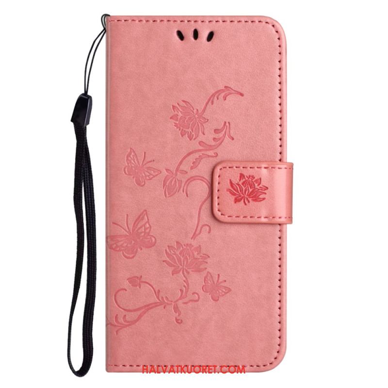 Lederhüllen Xiaomi Redmi Note 14 Pro 5g Handyhülle Blumenmuster