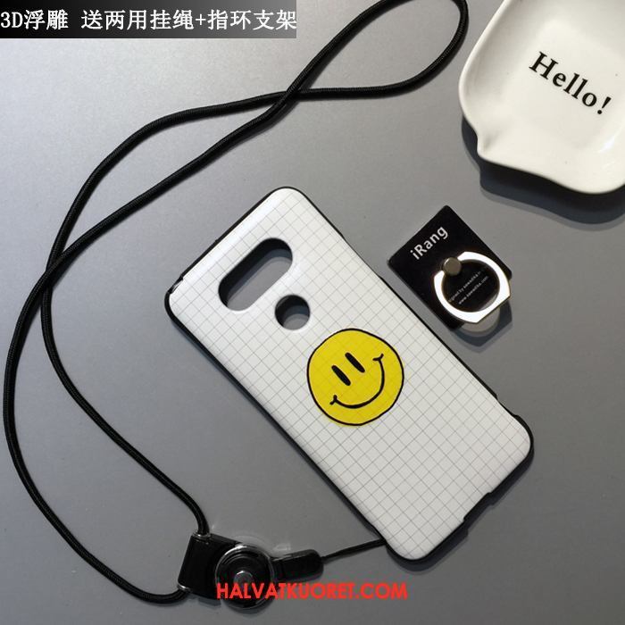Lg G5 Kuoret Pesty Suede Murtumaton All Inclusive, Lg G5 Kuori Sarjakuva Musta