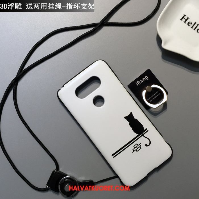 Lg G5 Kuoret Pesty Suede Murtumaton All Inclusive, Lg G5 Kuori Sarjakuva Musta