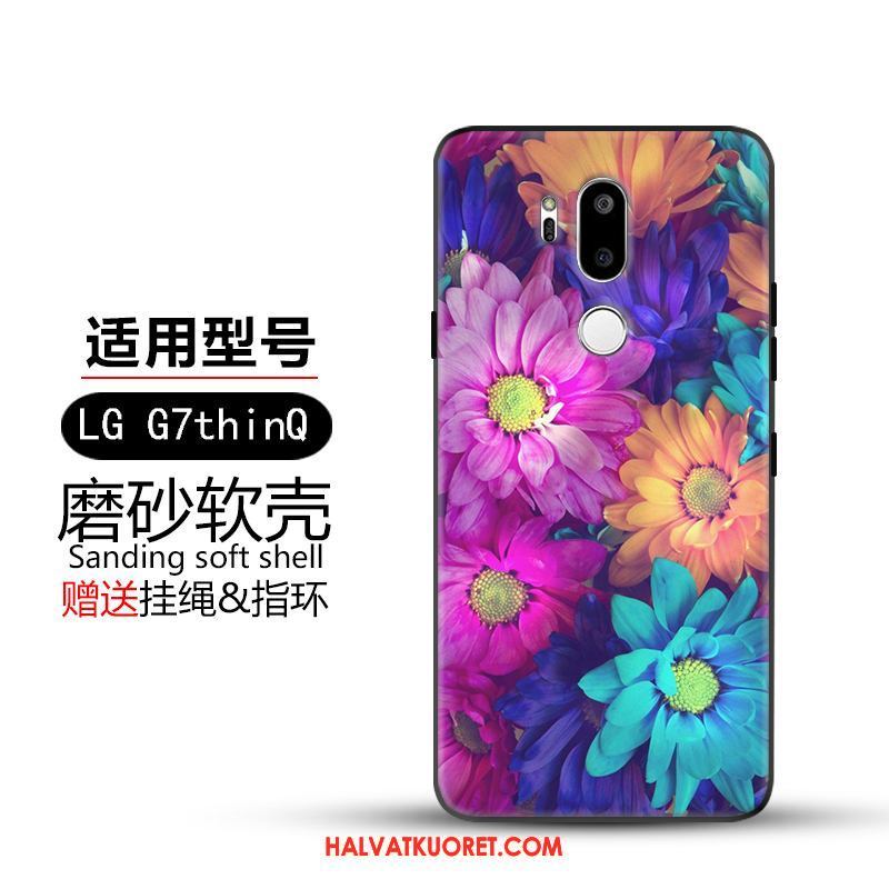 Lg G7 Thinq Kuoret Suojaus Pesty Suede, Lg G7 Thinq Kuori Keltainen Luova