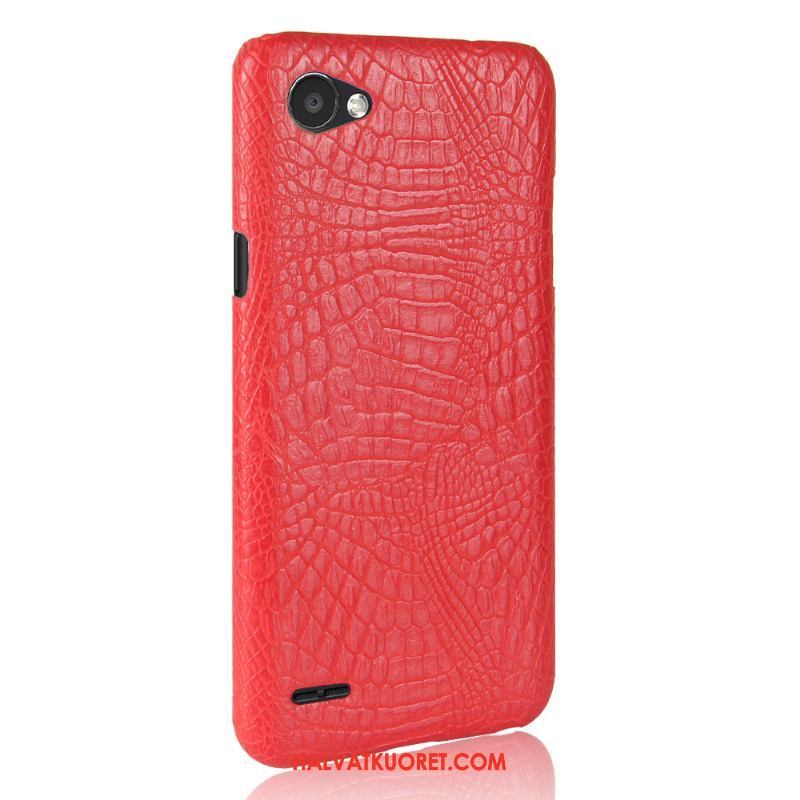 Lg Q6 Kuoret Kukkakuvio Punainen Yksinkertainen, Lg Q6 Kuori Pesty Suede Puhelimen Orange