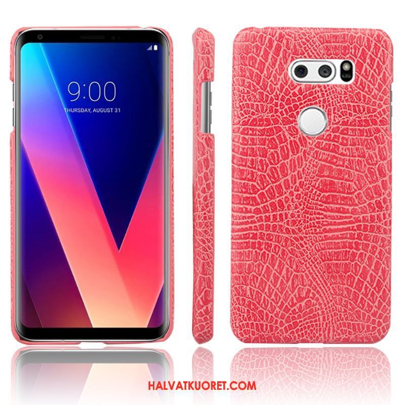 Lg V30 Kuoret Nahkakotelo Murtumaton Suojaus, Lg V30 Kuori Persoonallisuus Kukkakuvio