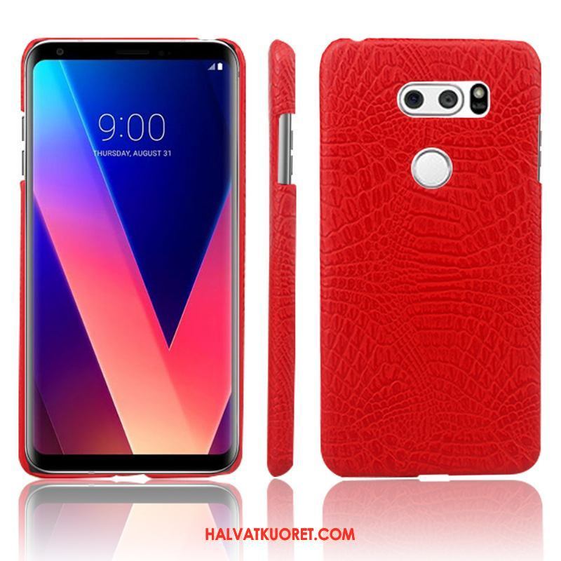 Lg V30 Kuoret Nahkakotelo Murtumaton Suojaus, Lg V30 Kuori Persoonallisuus Kukkakuvio