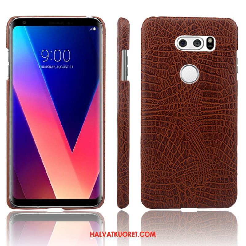 Lg V30 Kuoret Nahkakotelo Murtumaton Suojaus, Lg V30 Kuori Persoonallisuus Kukkakuvio