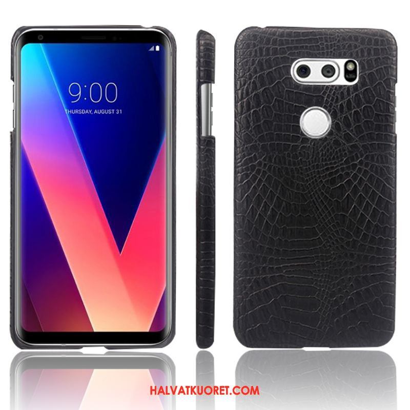 Lg V30 Kuoret Nahkakotelo Murtumaton Suojaus, Lg V30 Kuori Persoonallisuus Kukkakuvio