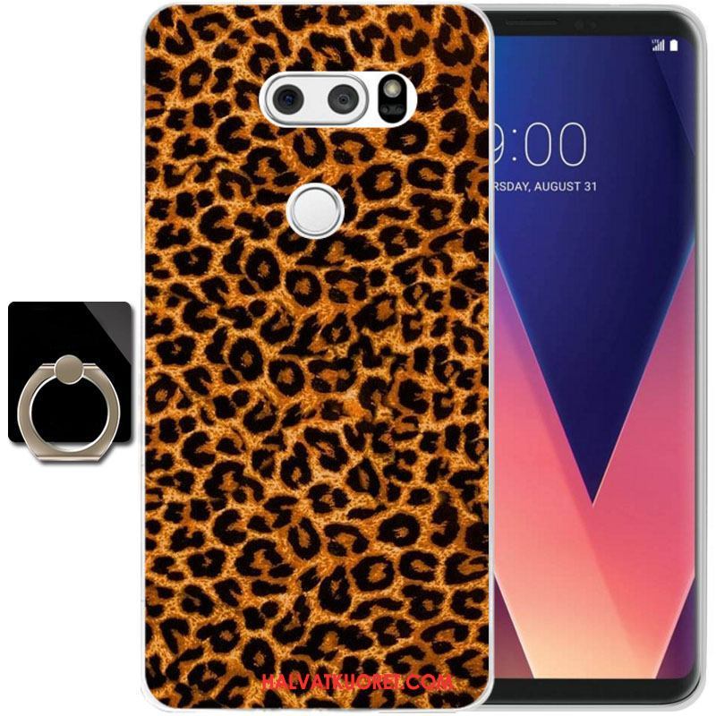 Lg V30 Kuoret Silikoni Suojaus Läpinäkyvä, Lg V30 Kuori Puhelimen Keltainen