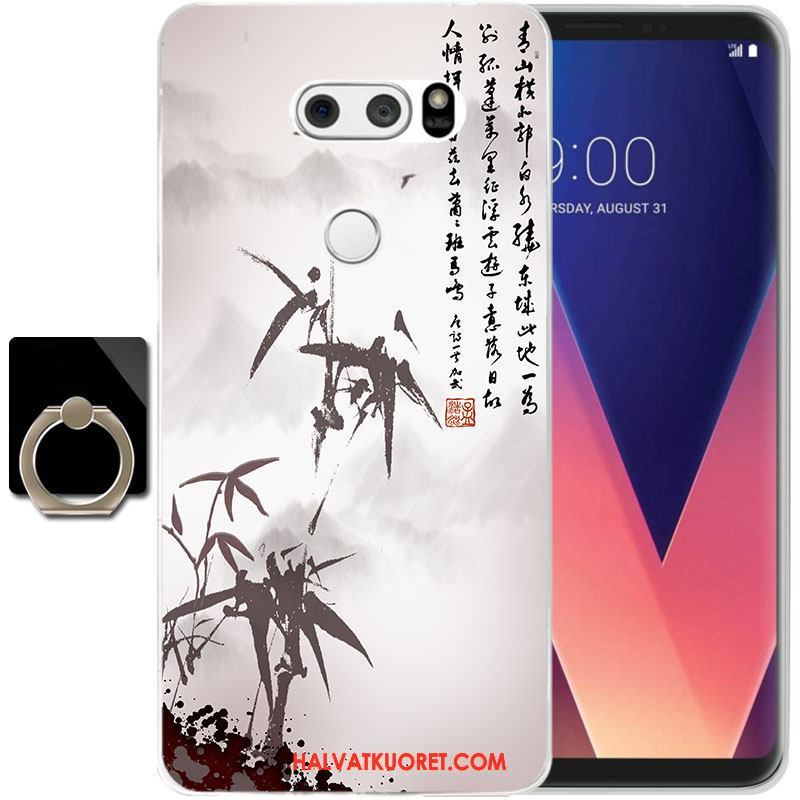 Lg V30 Kuoret Silikoni Suojaus Läpinäkyvä, Lg V30 Kuori Puhelimen Keltainen