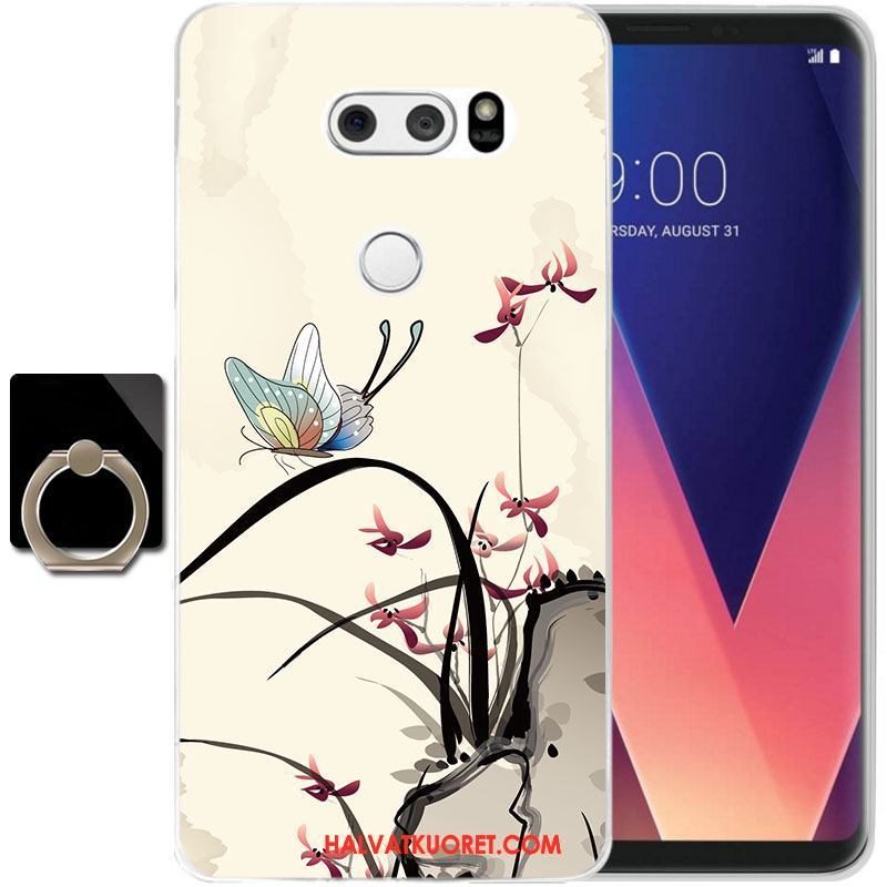 Lg V30 Kuoret Silikoni Suojaus Läpinäkyvä, Lg V30 Kuori Puhelimen Keltainen