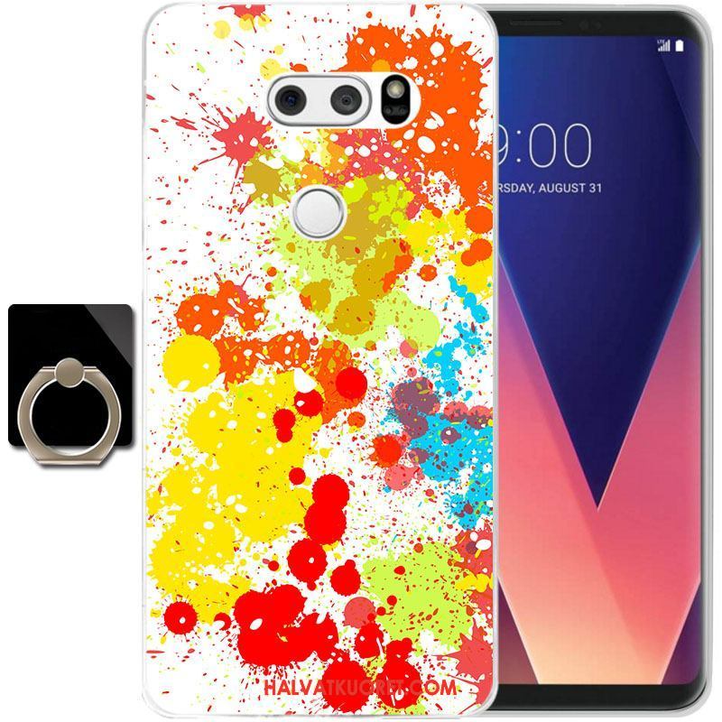 Lg V30 Kuoret Silikoni Suojaus Läpinäkyvä, Lg V30 Kuori Puhelimen Keltainen