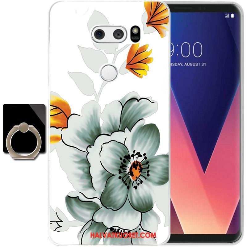 Lg V30 Kuoret Silikoni Suojaus Läpinäkyvä, Lg V30 Kuori Puhelimen Keltainen