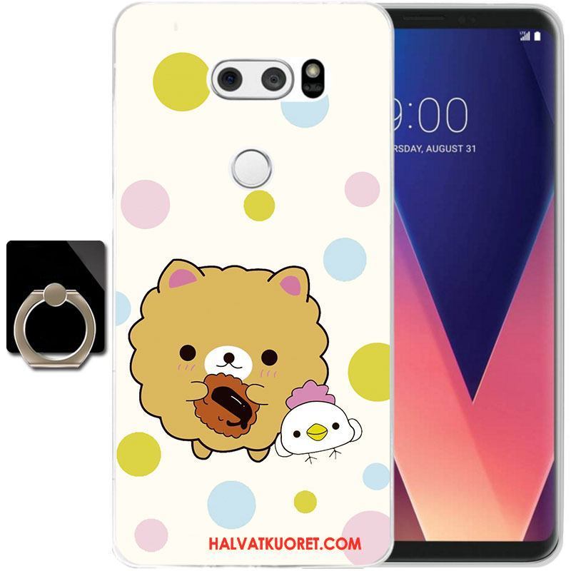 Lg V30 Kuoret Silikoni Suojaus Läpinäkyvä, Lg V30 Kuori Puhelimen Keltainen