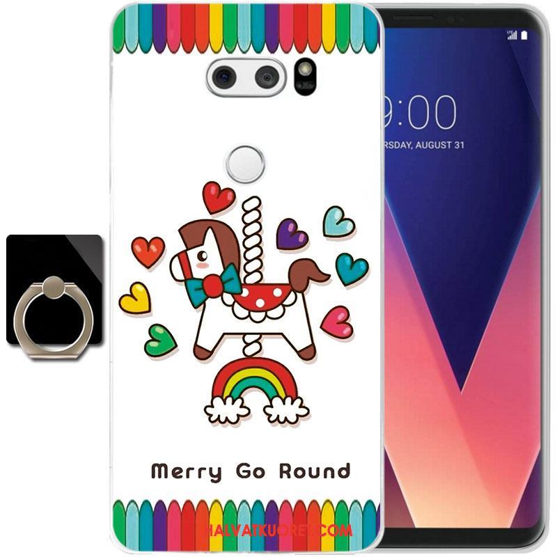 Lg V30 Kuoret Silikoni Suojaus Läpinäkyvä, Lg V30 Kuori Puhelimen Keltainen