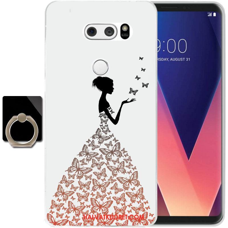 Lg V30 Kuoret Silikoni Suojaus Läpinäkyvä, Lg V30 Kuori Puhelimen Keltainen