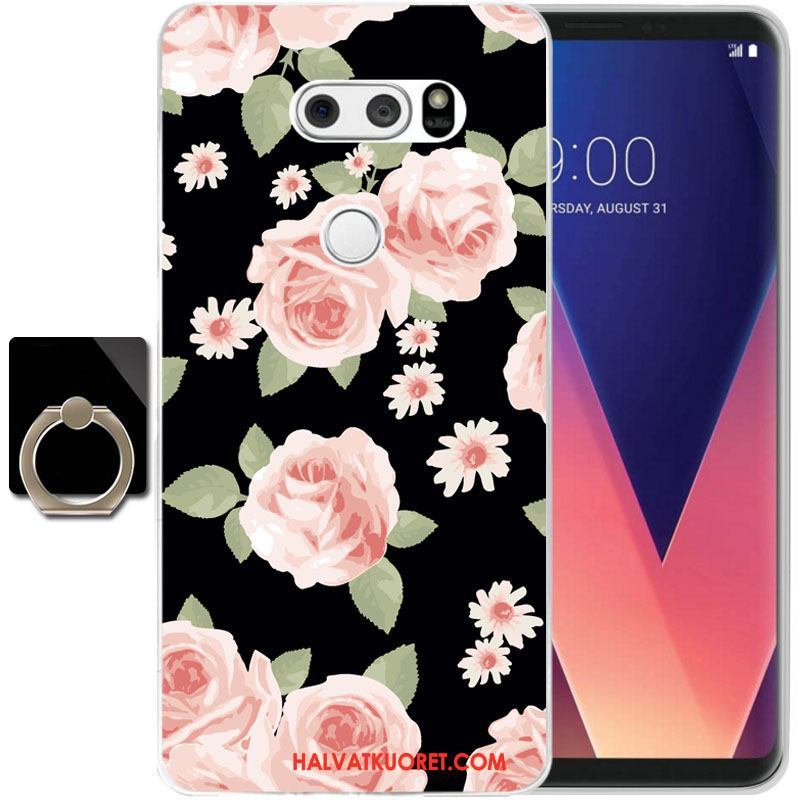 Lg V30 Kuoret Silikoni Suojaus Läpinäkyvä, Lg V30 Kuori Puhelimen Keltainen