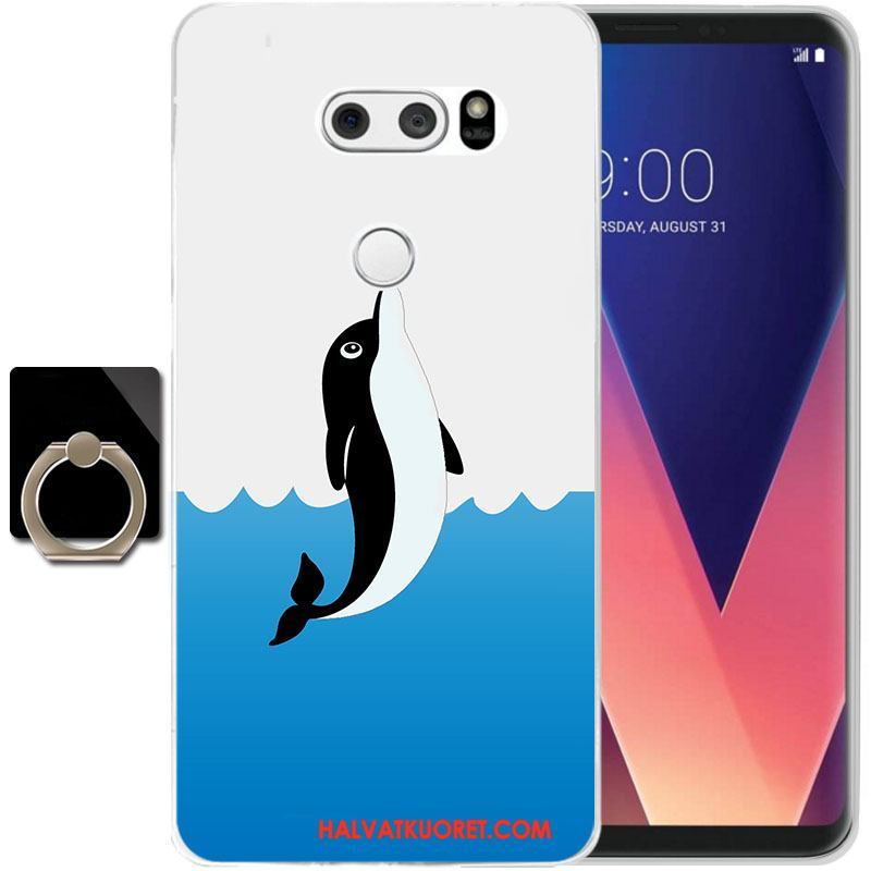 Lg V30 Kuoret Silikoni Suojaus Läpinäkyvä, Lg V30 Kuori Puhelimen Keltainen
