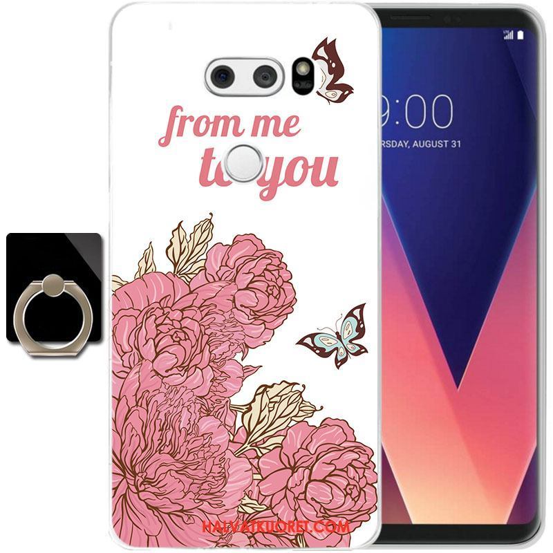 Lg V30 Kuoret Silikoni Suojaus Läpinäkyvä, Lg V30 Kuori Puhelimen Keltainen