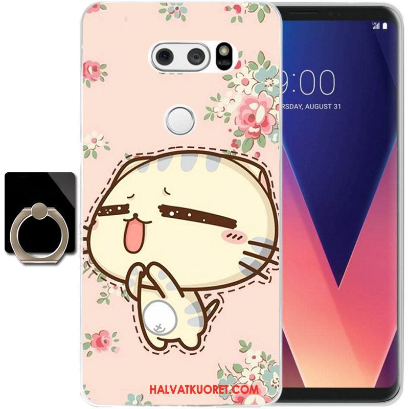 Lg V30 Kuoret Silikoni Suojaus Läpinäkyvä, Lg V30 Kuori Puhelimen Keltainen