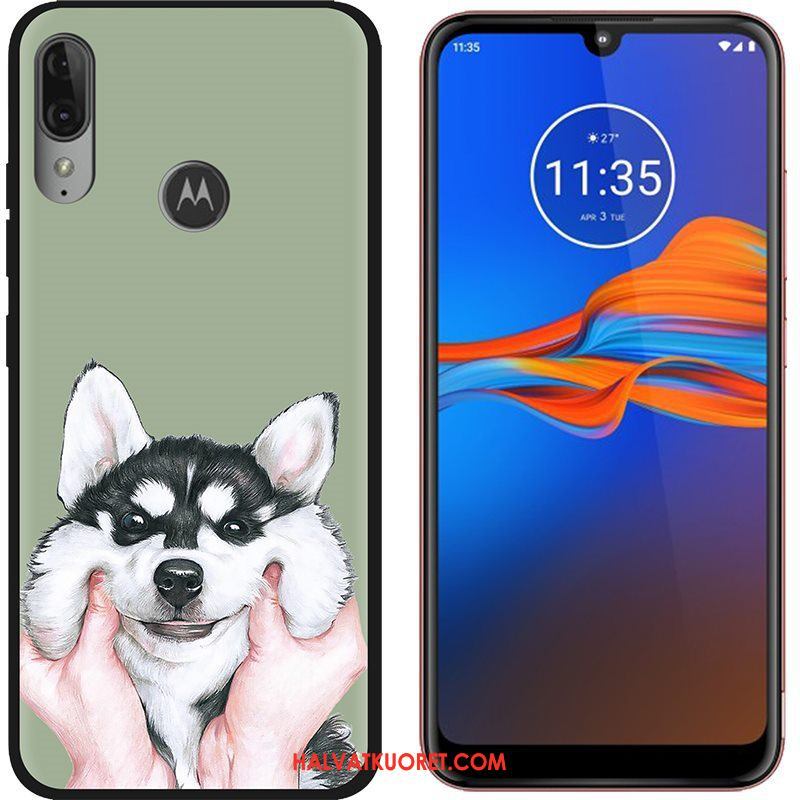 Moto E6 Plus Kuoret Vihreä Kotelo Puhelimen, Moto E6 Plus Kuori Pesty Suede Luova