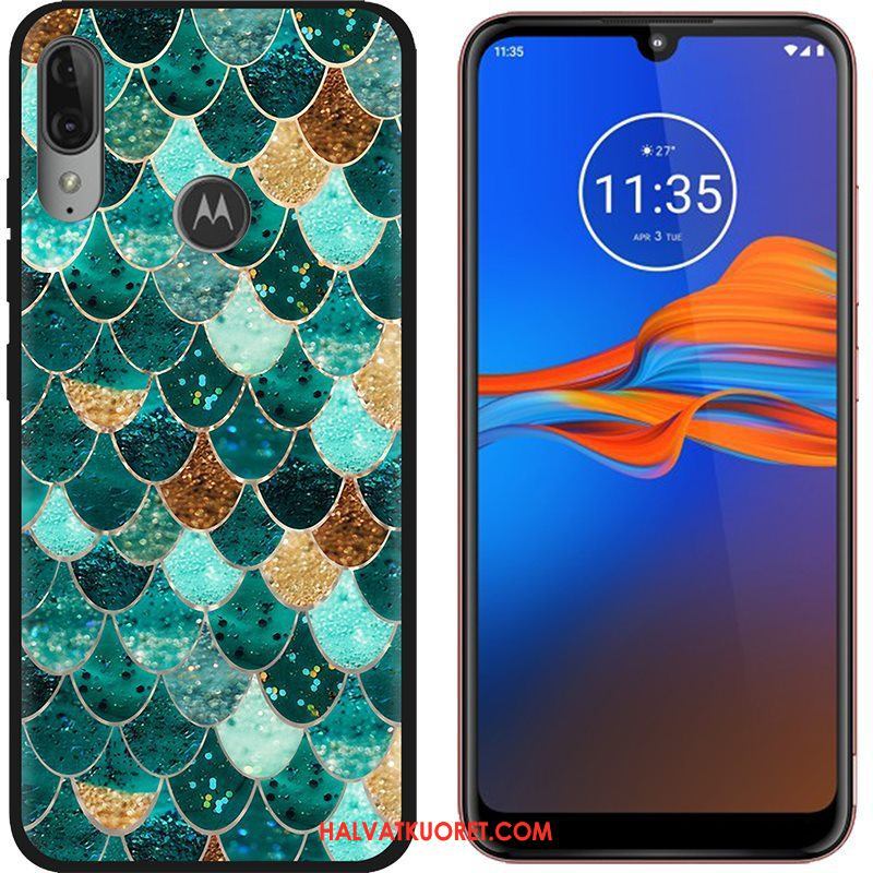 Moto E6 Plus Kuoret Vihreä Kotelo Puhelimen, Moto E6 Plus Kuori Pesty Suede Luova