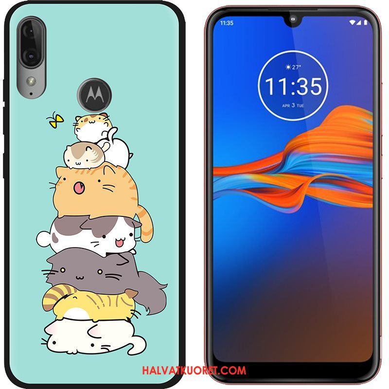 Moto E6 Plus Kuoret Vihreä Kotelo Puhelimen, Moto E6 Plus Kuori Pesty Suede Luova