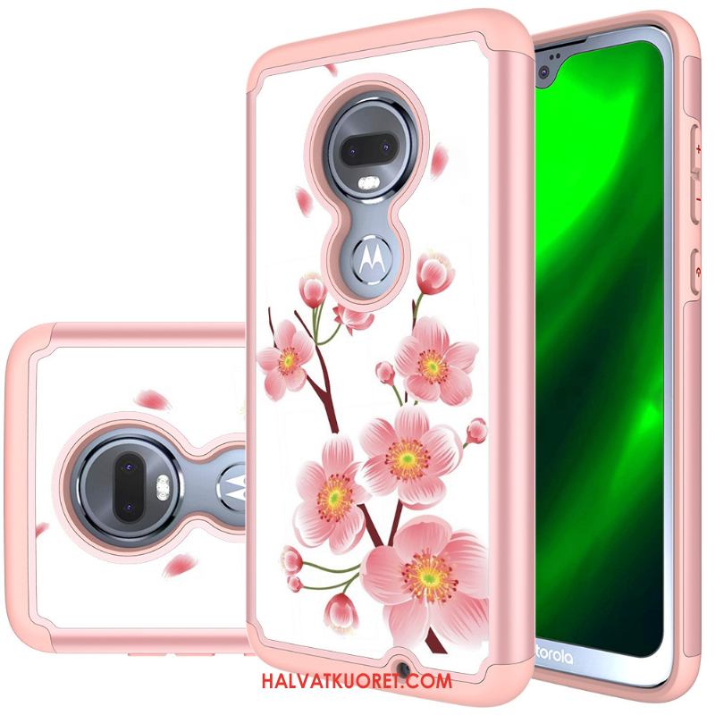 Moto G7 Kuoret Puhelimen Nahka Maalaus, Moto G7 Kuori Violetti Robotti