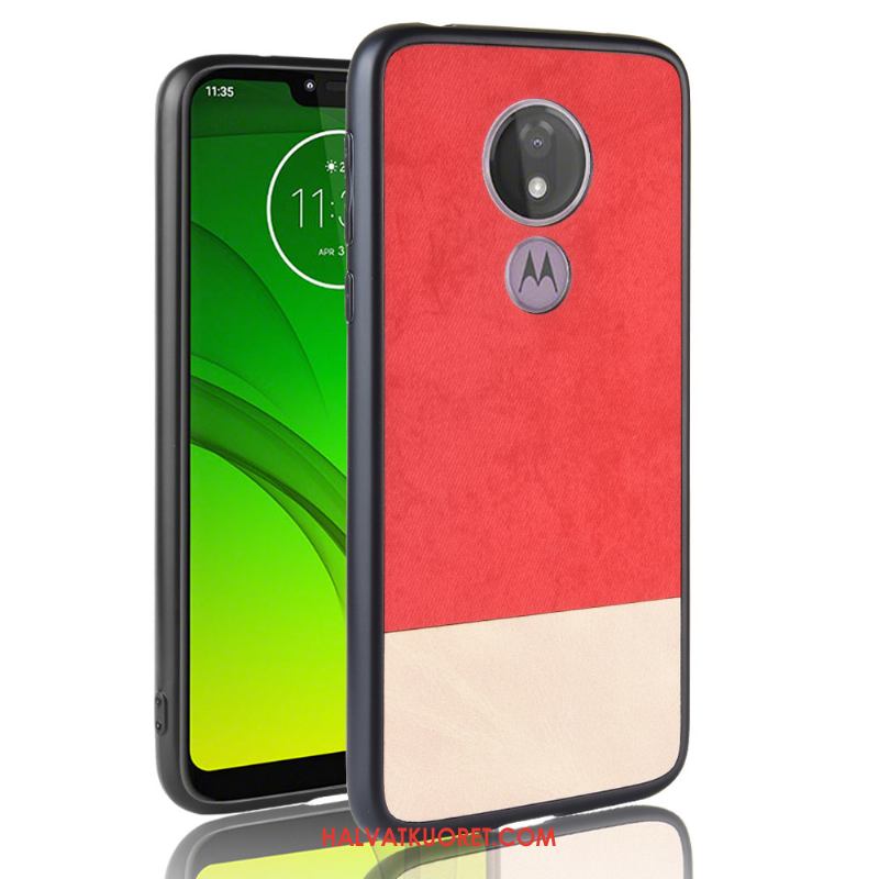 Moto G7 Play Kuoret Cowboy Värisävyt All Inclusive, Moto G7 Play Kuori Kotelo Punainen