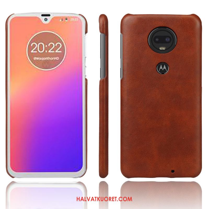 Moto G7 Plus Kuoret Murtumaton Puhelimen, Moto G7 Plus Kuori Aito Nahka Kotelo