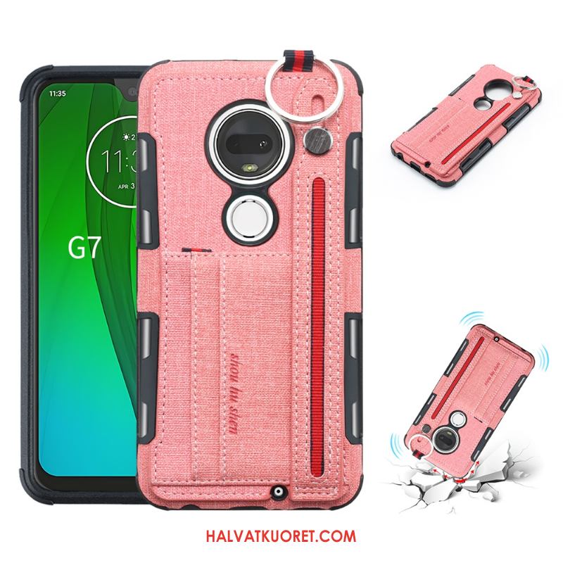 Moto G7 Plus Kuoret Musta Murtumaton, Moto G7 Plus Kuori Tuki Puhelimen