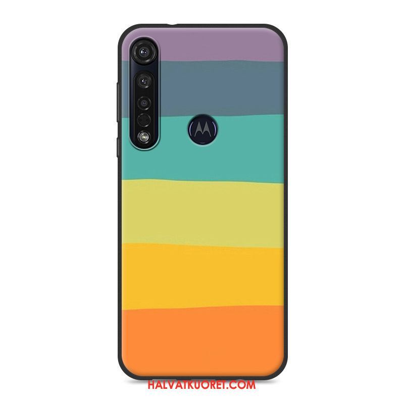 Moto G8 Plus Kuoret Kotelo Pehmeä Neste Keltainen, Moto G8 Plus Kuori Maisema Silikoni