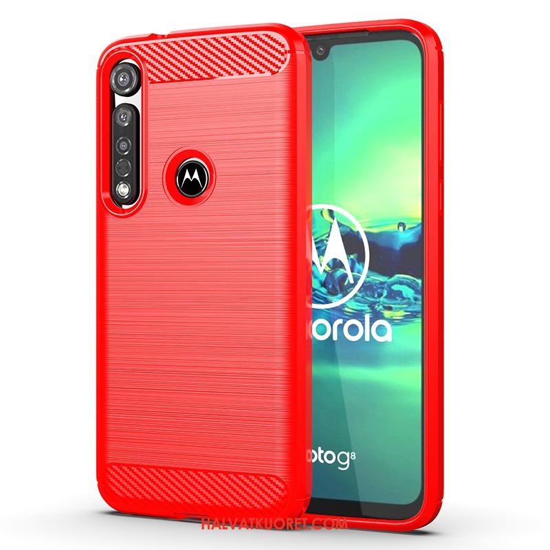 Moto G8 Plus Kuoret Silikoni Pehmeä Neste, Moto G8 Plus Kuori Yksinkertainen Kukkakuvio