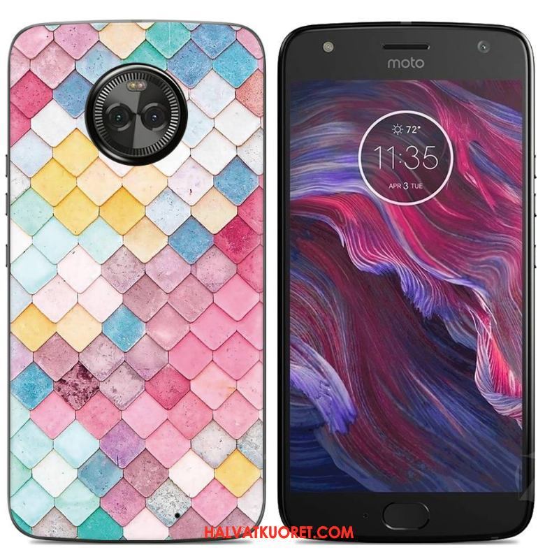 Moto X4 Kuoret Pehmeä Neste Sarjakuva, Moto X4 Kuori Kotelo Jauhe