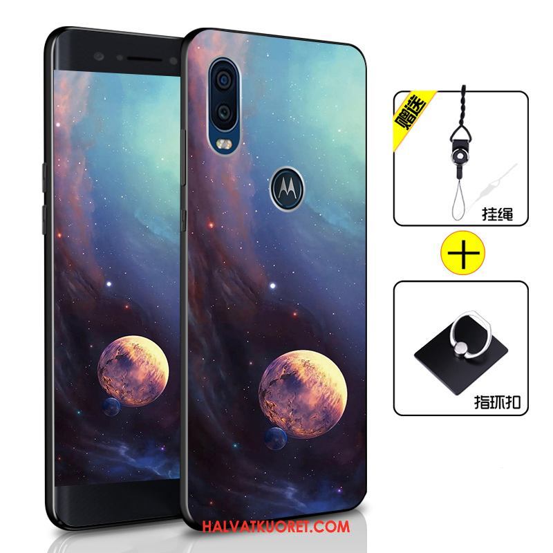 Motorola One Vision Kuoret Pehmeä Neste Suojaus Tummansininen, Motorola One Vision Kuori Murtumaton All Inclusive