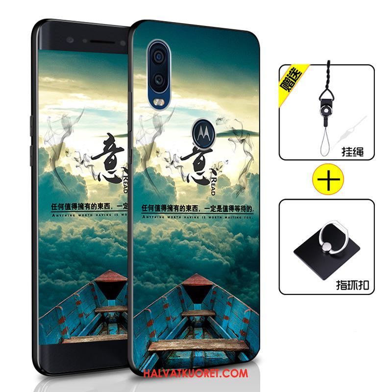 Motorola One Vision Kuoret Pehmeä Neste Suojaus Tummansininen, Motorola One Vision Kuori Murtumaton All Inclusive