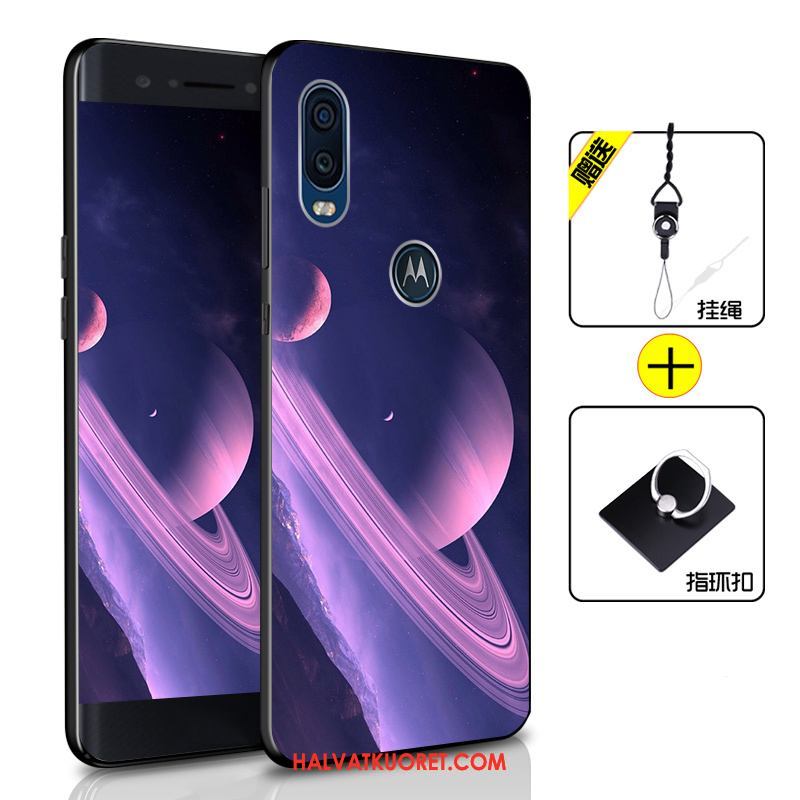 Motorola One Vision Kuoret Pehmeä Neste Suojaus Tummansininen, Motorola One Vision Kuori Murtumaton All Inclusive