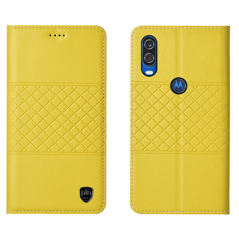 Motorola One Vision Kuoret Suojaus Kotelo, Motorola One Vision Kuori All Inclusive Aito Nahka