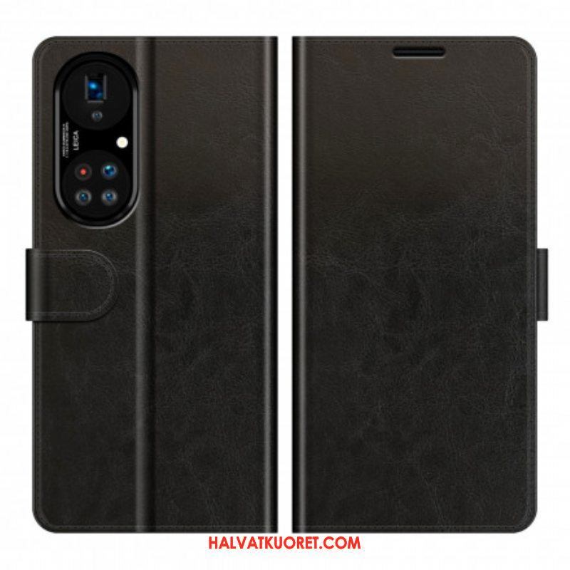 Nahkakotelo Huawei P50 Pro Tyylikäs Nahkasuunnittelu