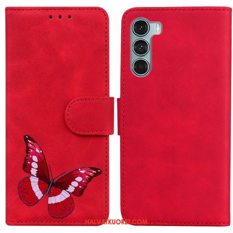 Nahkakotelo Moto G200 5G Skin Touch Butterfly