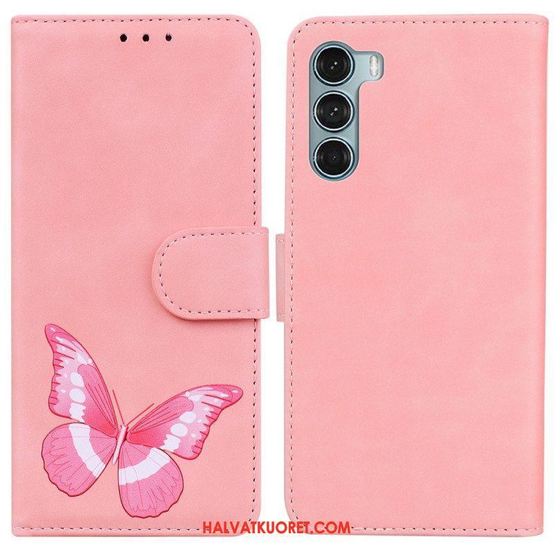 Nahkakotelo Moto G200 5G Skin Touch Butterfly