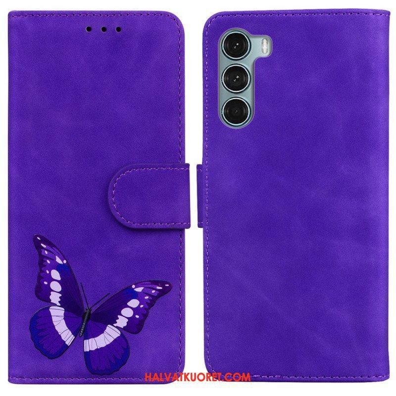 Nahkakotelo Moto G200 5G Skin Touch Butterfly