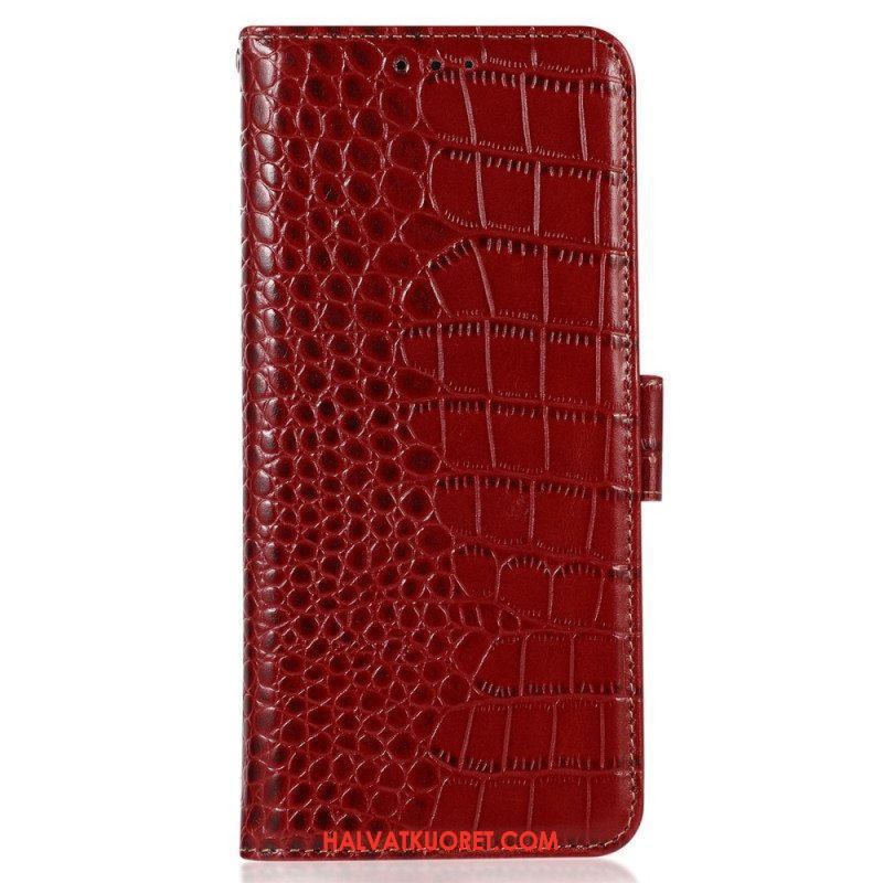 Nahkakotelo OnePlus 10T 5G Crocodile Style Rfid