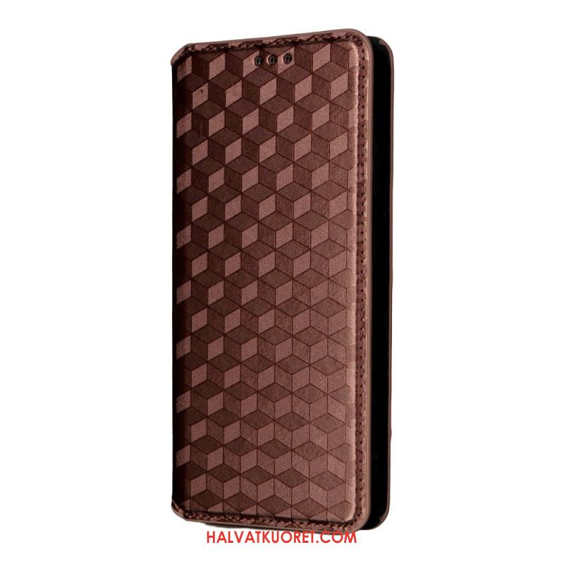 Nahkakotelo Oneplus 13r 3d-timantit Suojakuori