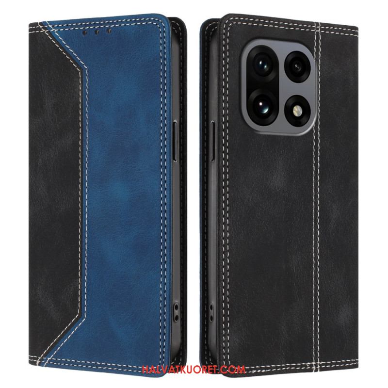 Nahkakotelo Oneplus 15 Kaksivärinen Rfid-suoja