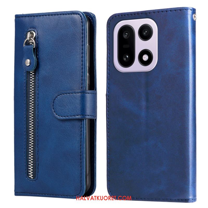 Nahkakotelo Oneplus 15 Vetoketjullinen Tasku