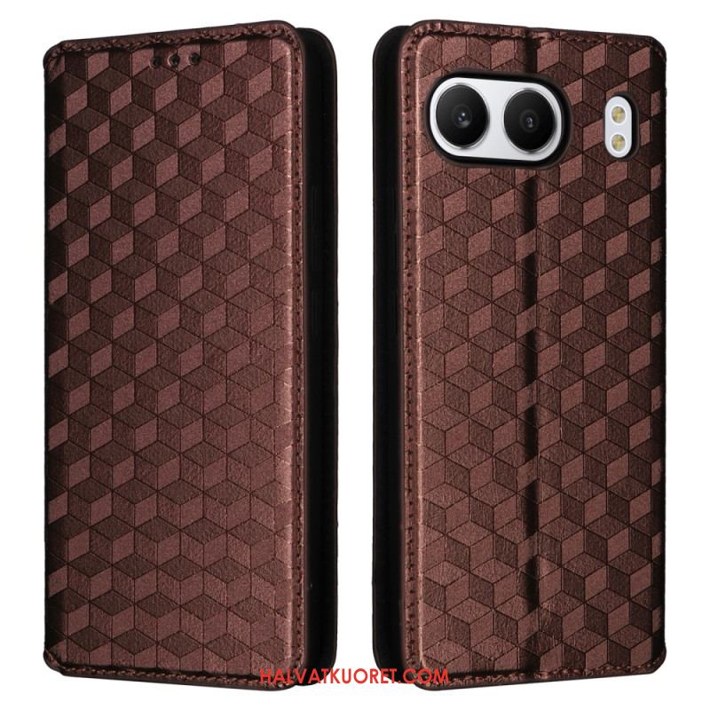 Nahkakotelo Oneplus Nord 4 Timanttikuvioinen