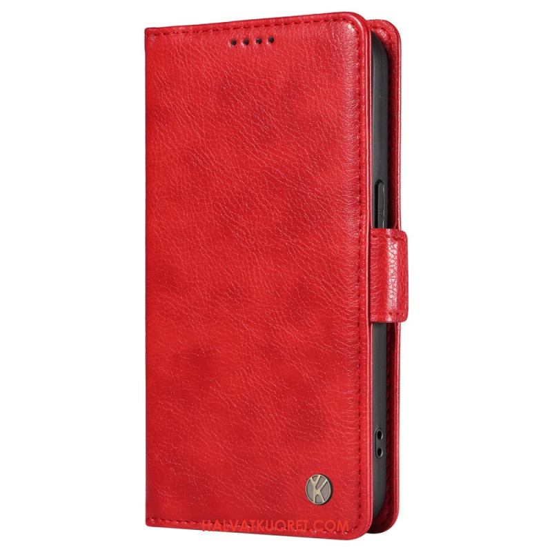 Nahkakotelo Oneplus Nord 4 Yikatu Litsikuvioinen Tekonahka