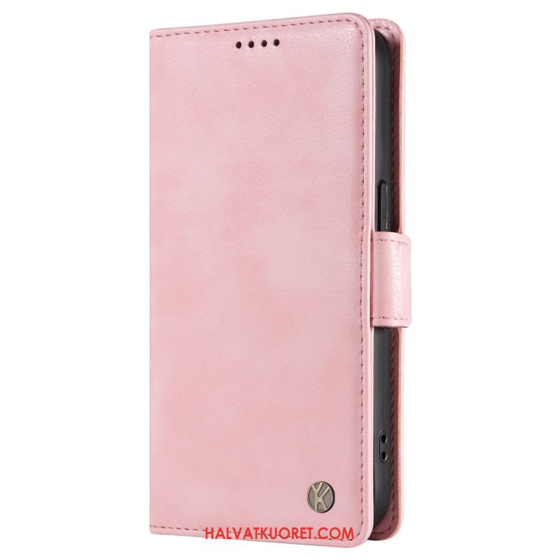 Nahkakotelo Oneplus Nord 4 Yikatu Litsikuvioinen Tekonahka